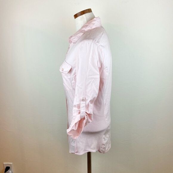 Norma Kamali Roll-Up Cuffs Button Down Shirt - Picture 4 of 6